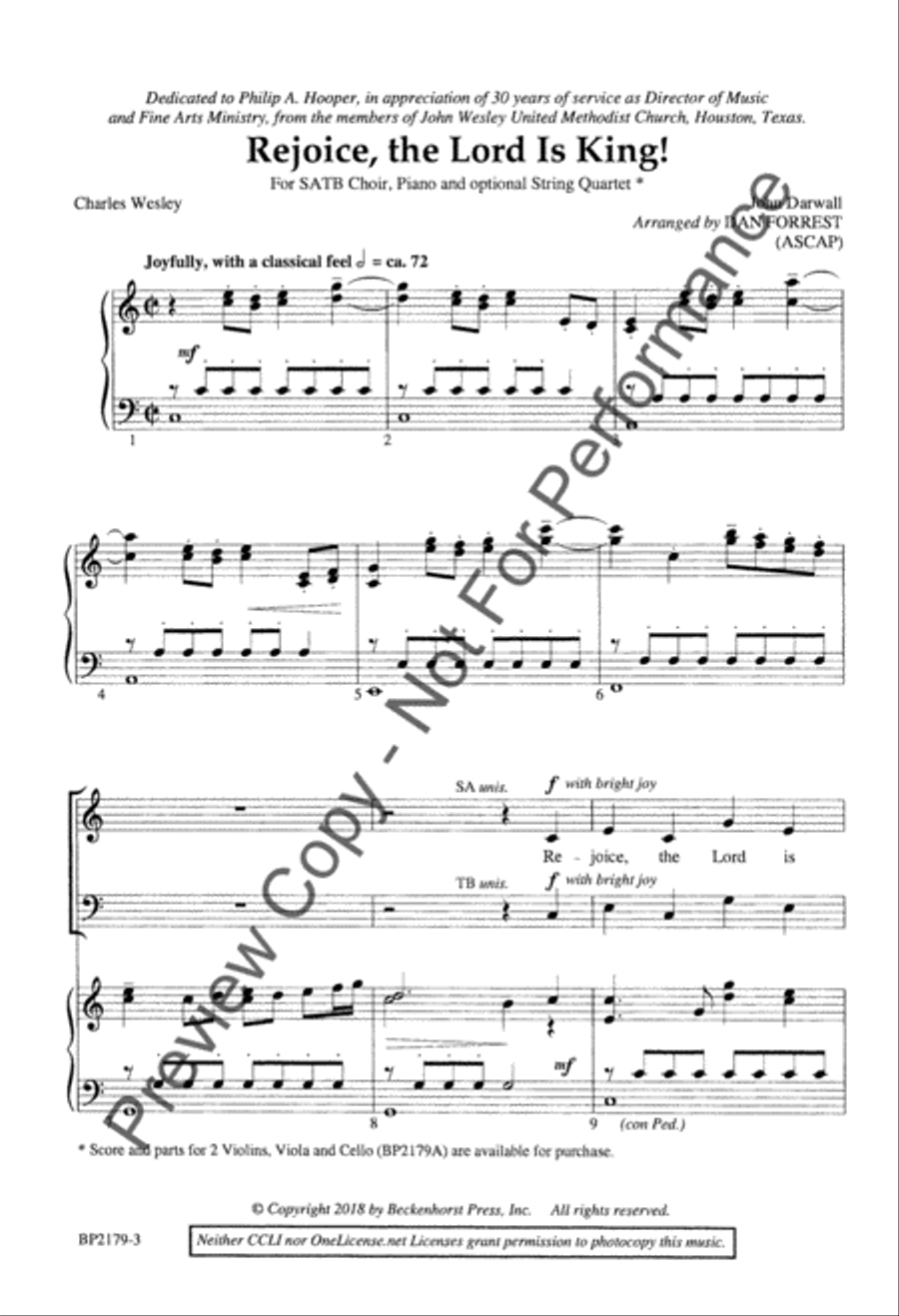 Rejoice, the Lord Is King! - Forrest - SATB 4-Part scores gallery preview page 3
