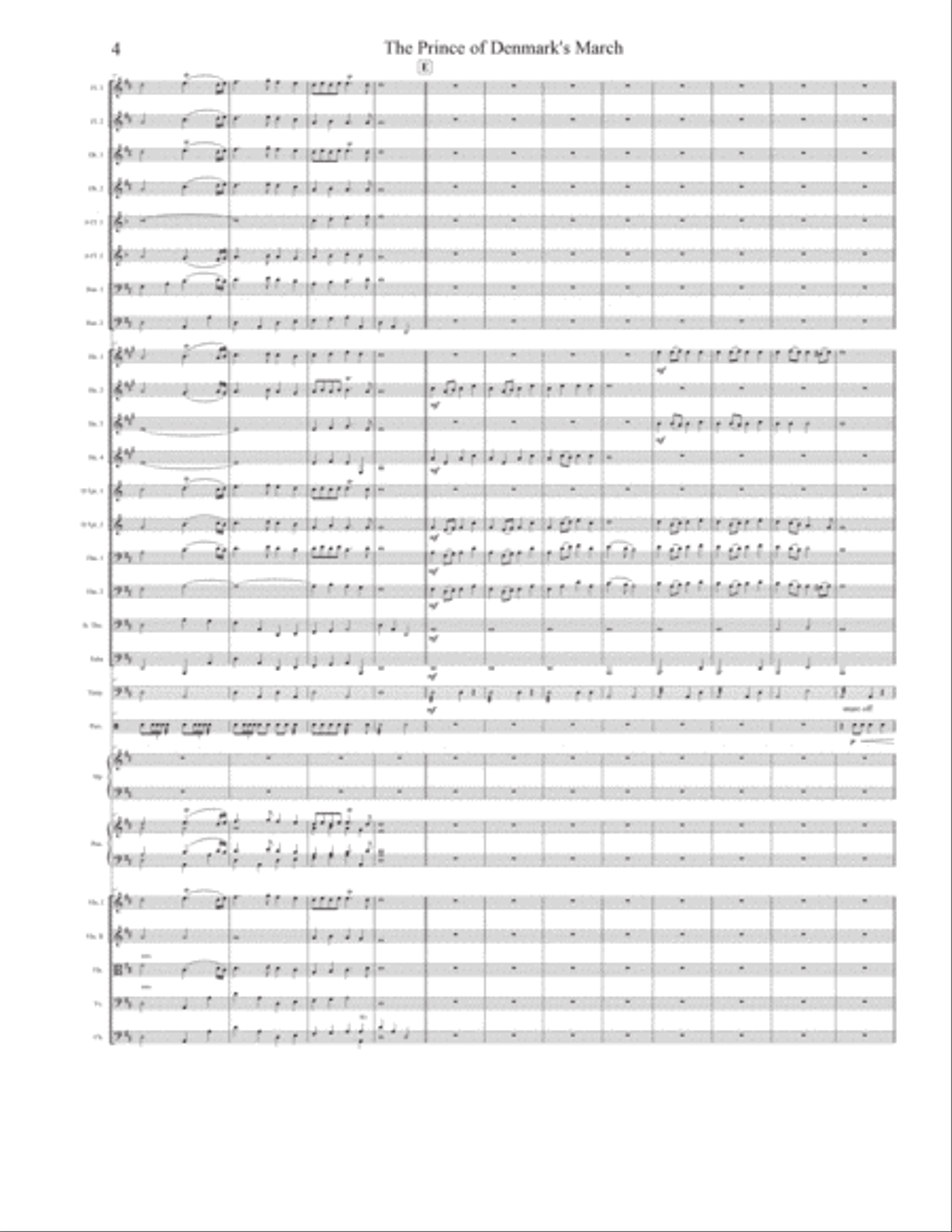 The Prince of Denmark's March (Trumpet Voluntary) Full Orchestra scores gallery preview page 6