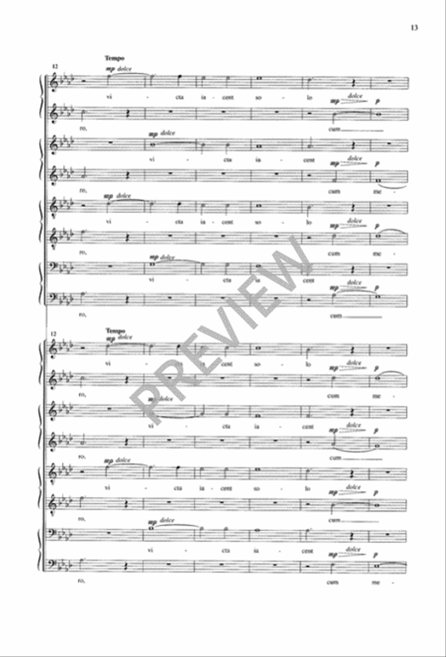 Two Motets (1. Mosella, 2. Te Vigilans Oculis) 4-Part scores gallery preview page 14