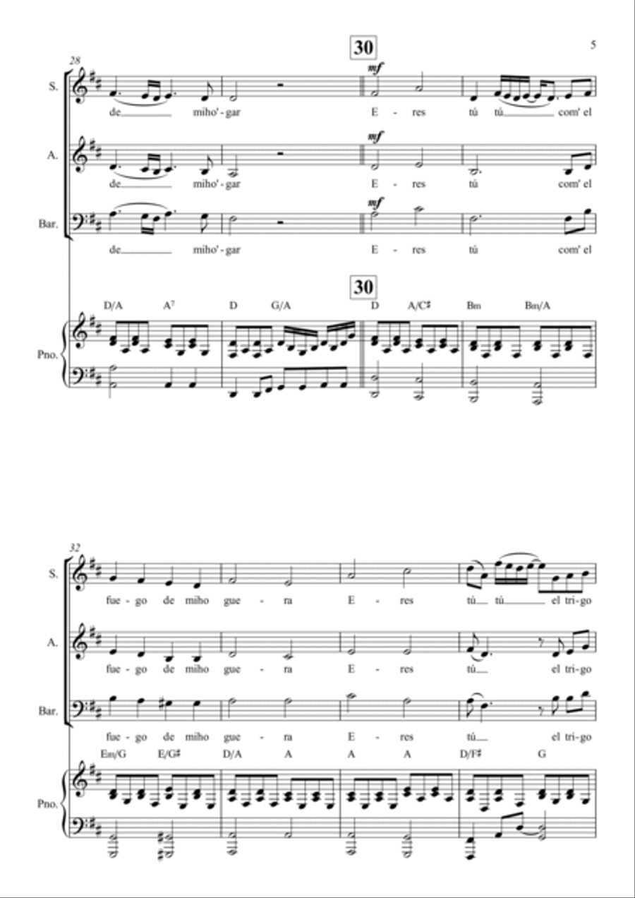 Eres Tu/touch The Wind Eres Tu/touch The Wind 3-Part scores gallery preview page 5