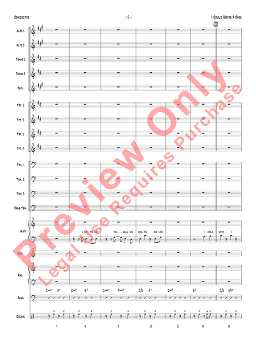 I Could Write a Book Jazz Ensemble scores gallery preview page 5