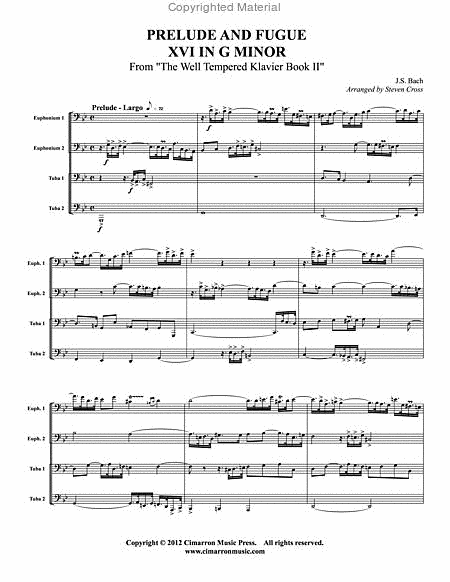 Prelude and Fugue XVI in g minor