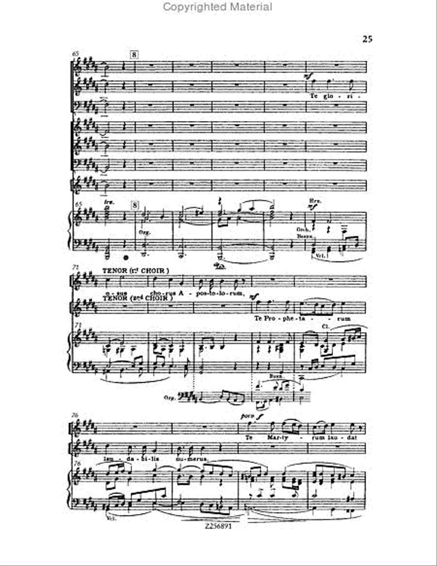 Te Deum, H 118 Choir scores gallery preview page 25