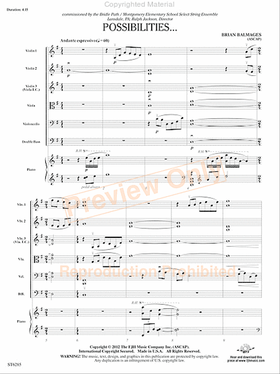 Possibilities... String Orchestra scores gallery preview page 5