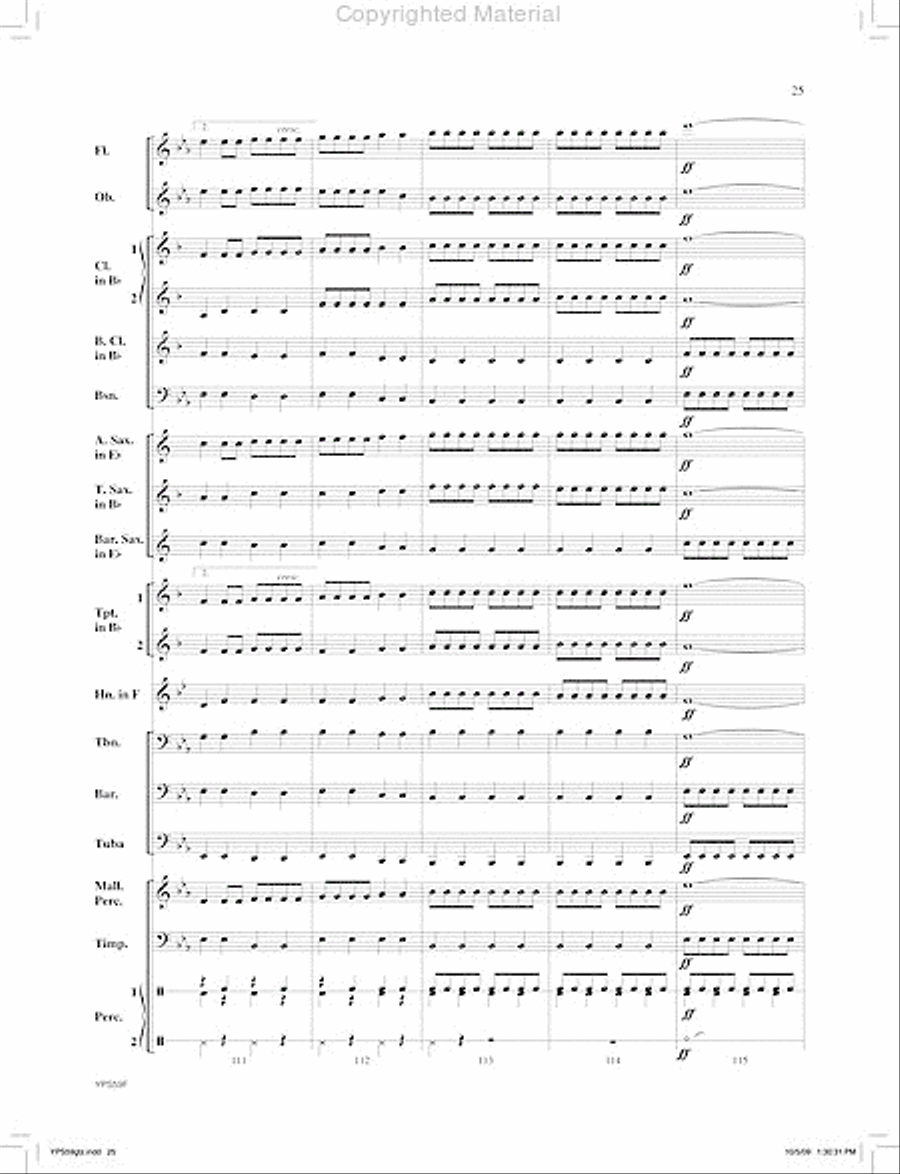 Selections from H.M.S Pianofore Concert Band scores gallery preview page 26