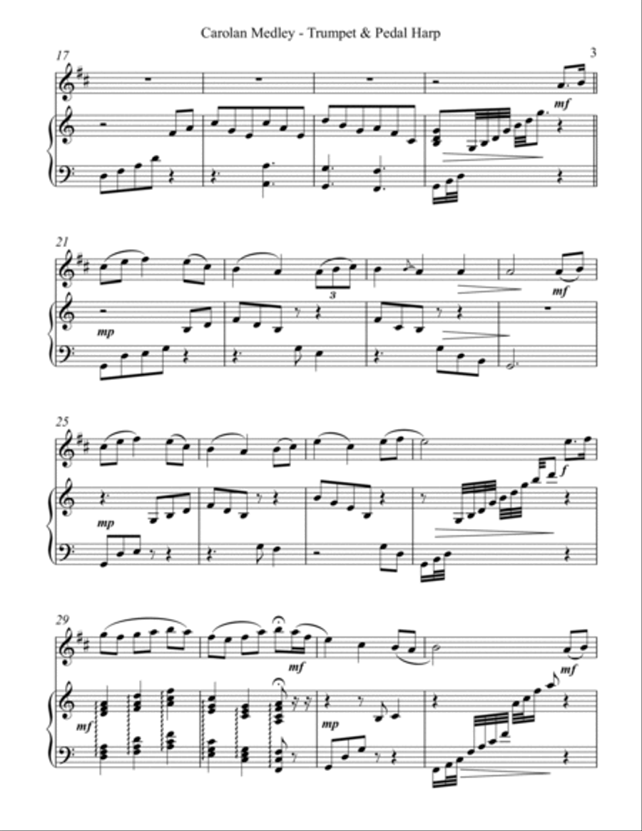 Carolan Medley, Duet for Bb Trumpet & Pedal Harp image number null