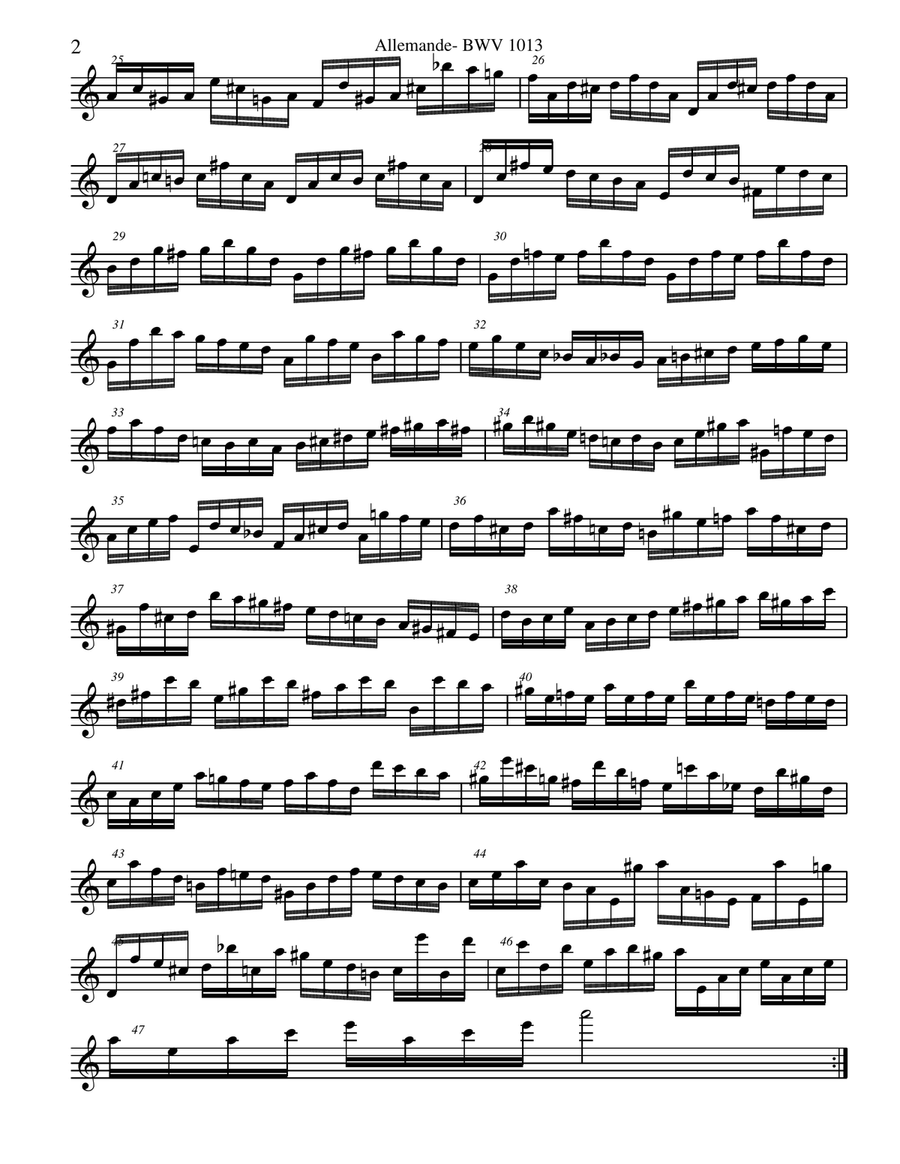 Bach Flute Partita BMV 1013 in Several Keys Large Ensemble scores gallery preview page 3