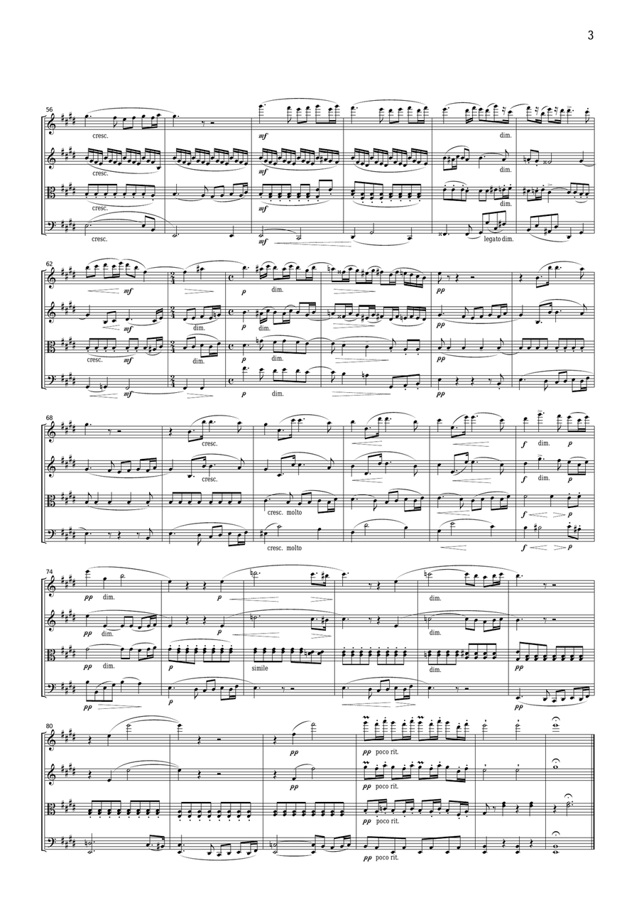 Dvorak Serenade for String Orchestra, 1st mvt., for string quartet, CD205
