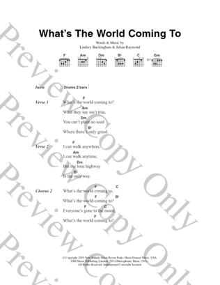 Book cover for What's The World Coming To