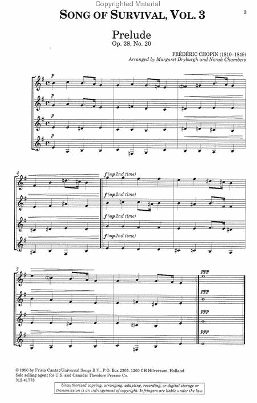 Song of Survival, Volume 3 SSAA scores gallery preview page 2