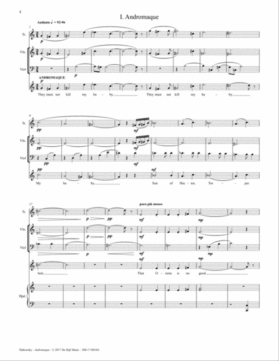 Andromaque Mini-Opera (Baroque Ensemble Full Score) Choir scores gallery preview page 6