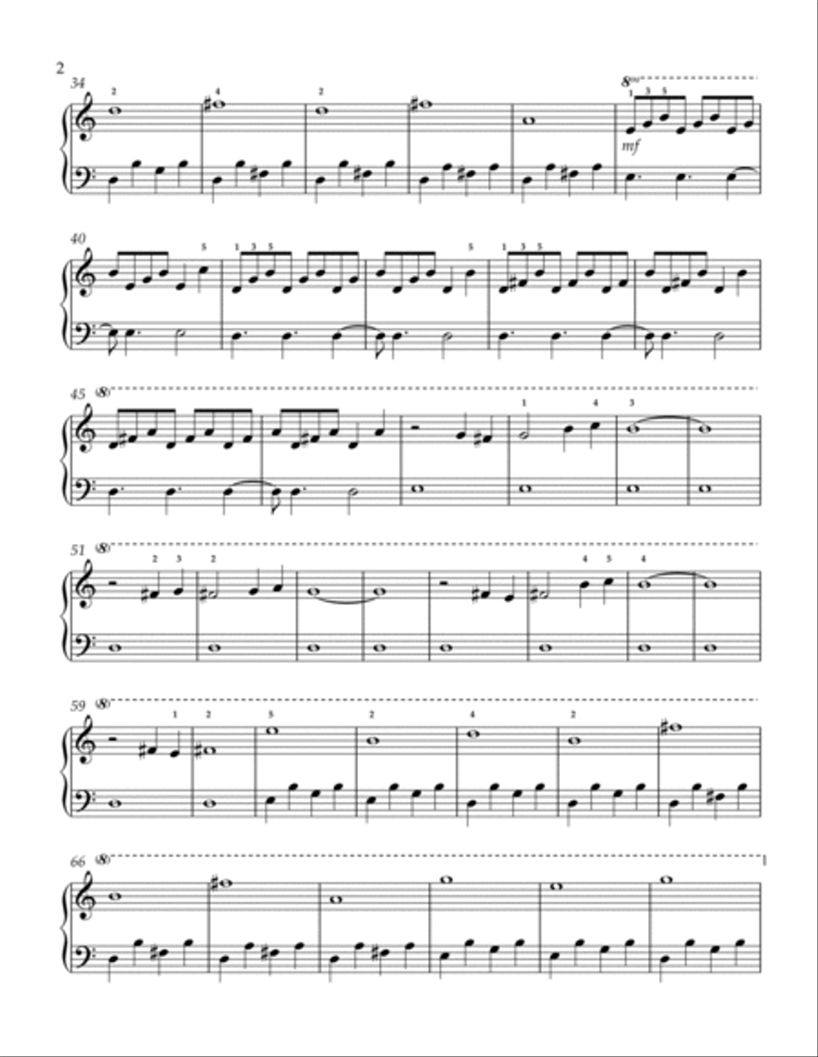 Comptine D'un Autre Été: L'après-midi Easy Piano scores gallery preview page 2