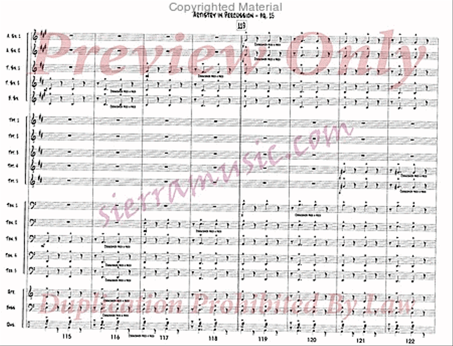 Artistry In Percussion Jazz Ensemble scores gallery preview page 16