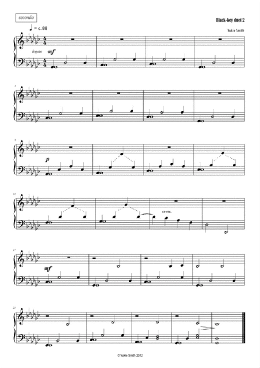 Black-Key Piano Duets for Beginners by Yukie Smith image number null