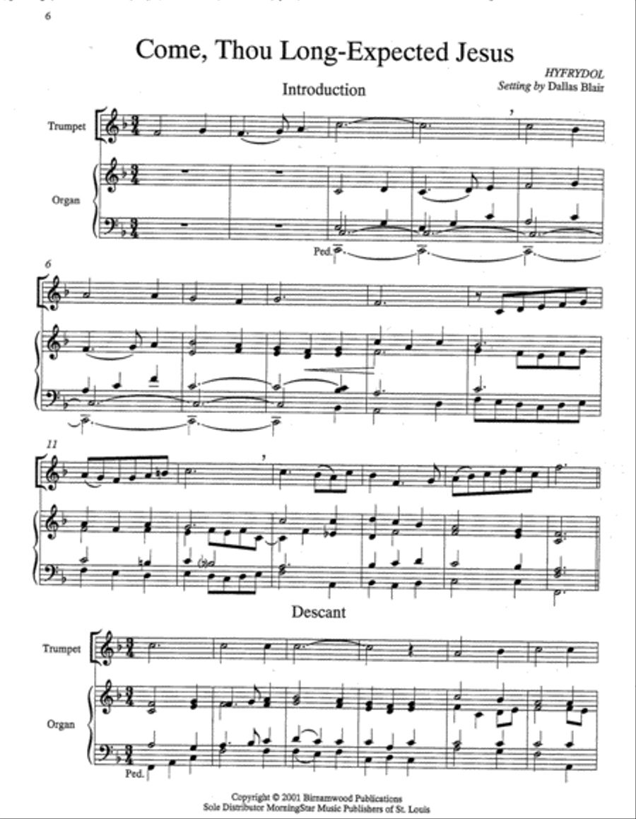 Hymn Introductions and Descants for Trumpet and Organ, Set 3 Trumpet scores gallery preview page 4