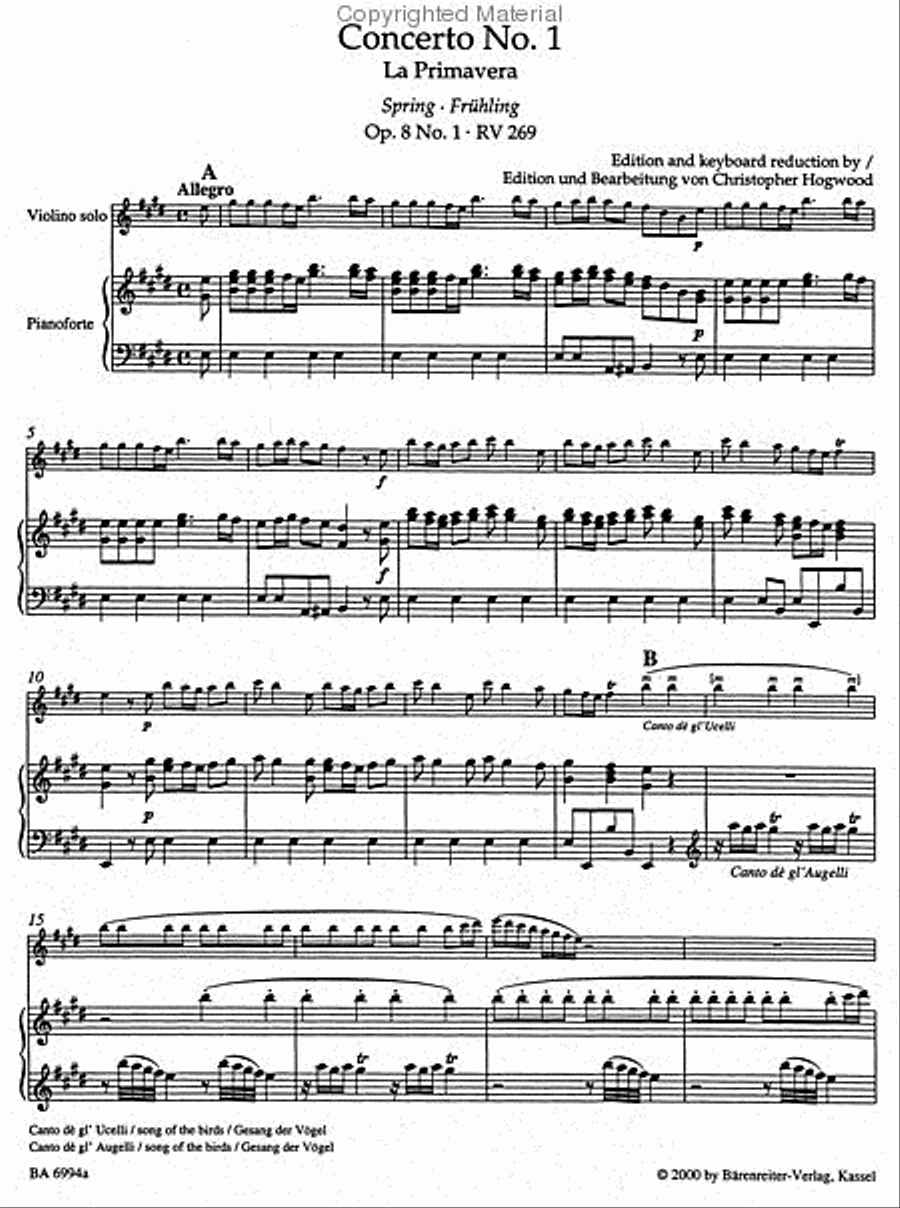 Die Vier Jahreszeiten Die Vier Jahreszeiten Violin Solo scores gallery preview page 2