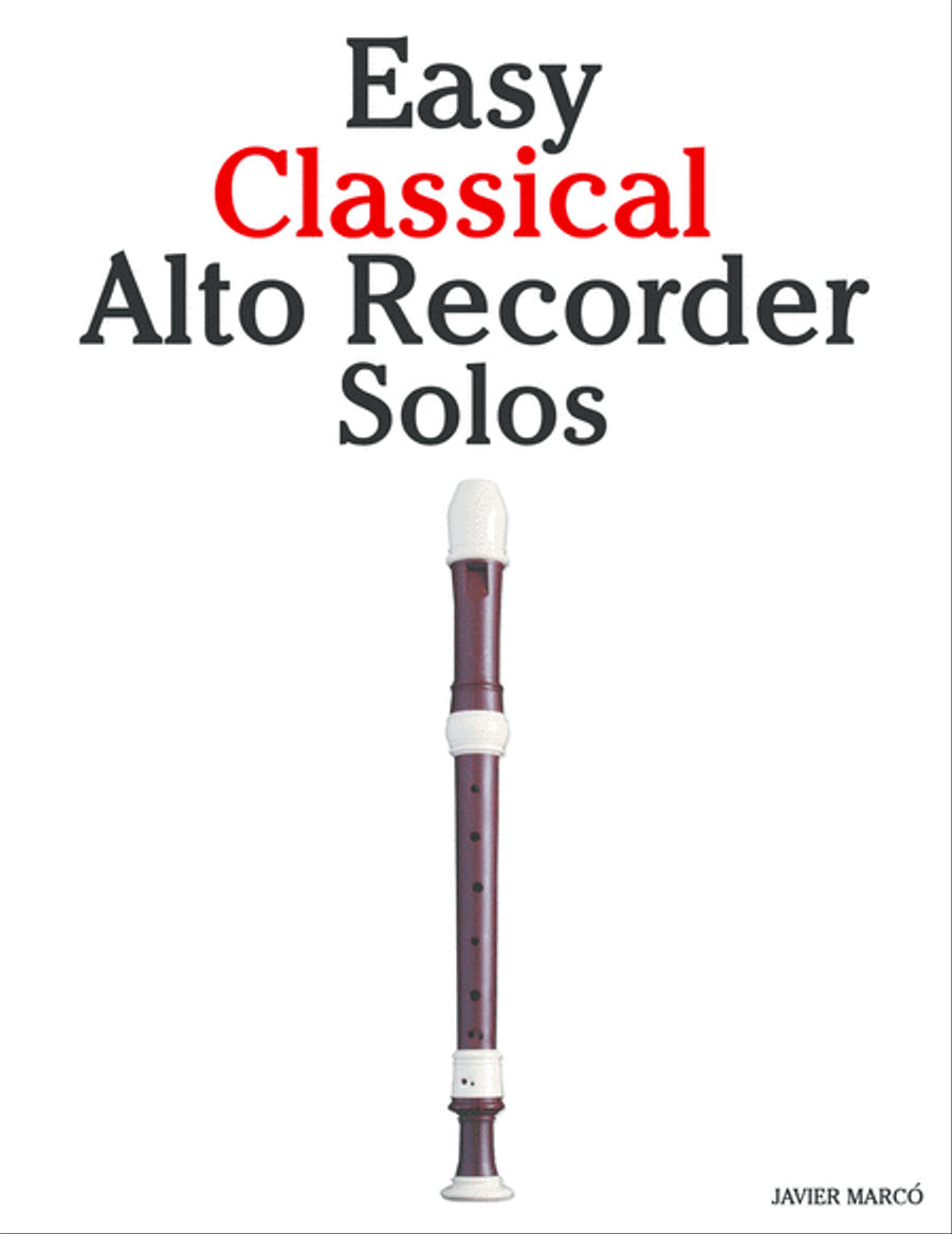 Easy Classical Alto Recorder Solos Alto Recorder scores gallery preview page 1