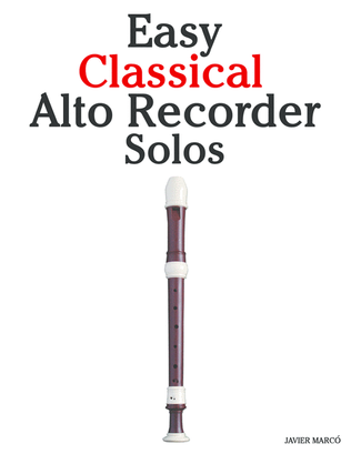Book cover for Easy Classical Alto Recorder Solos