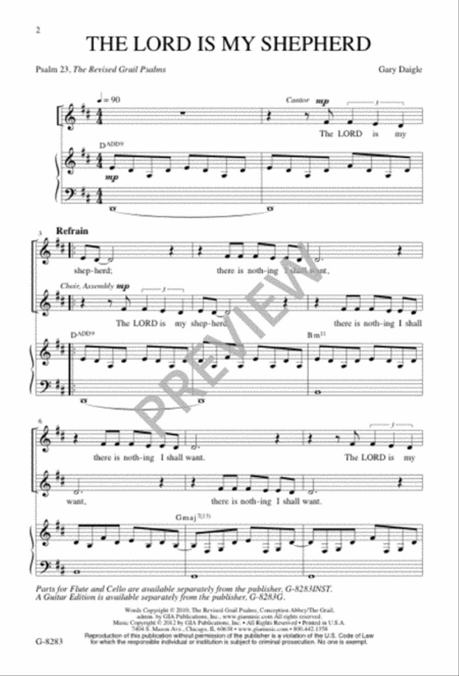 The Lord Is My Shepherd 2-Part scores gallery preview page 2