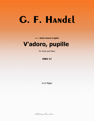 Book cover for V'adoro, pupille, by Handel, in G Major