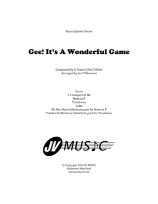 Book cover for Gee! It's A Wonderful Game Brass Quintet