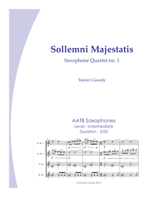 Sollemni Majestatis - Saxophone Quartet no. 1