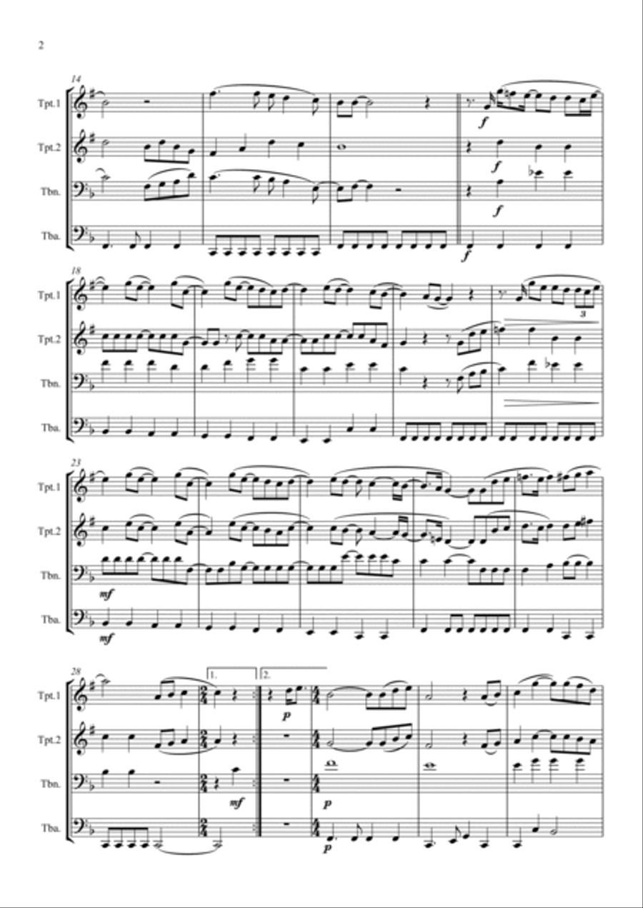 Hey Jude Brass Quartet scores gallery preview page 3