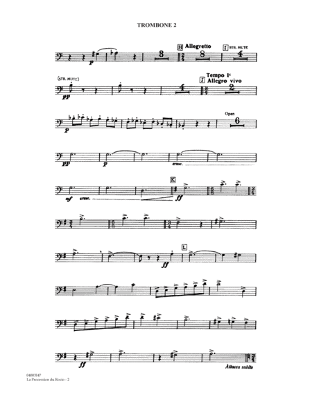 La Procession du Rocio (arr. Alfred Reed) - Trombone 2