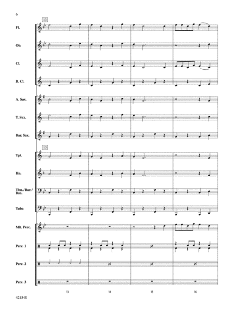 Nuttin' for Christmas: Score Concert Band scores gallery preview page 6