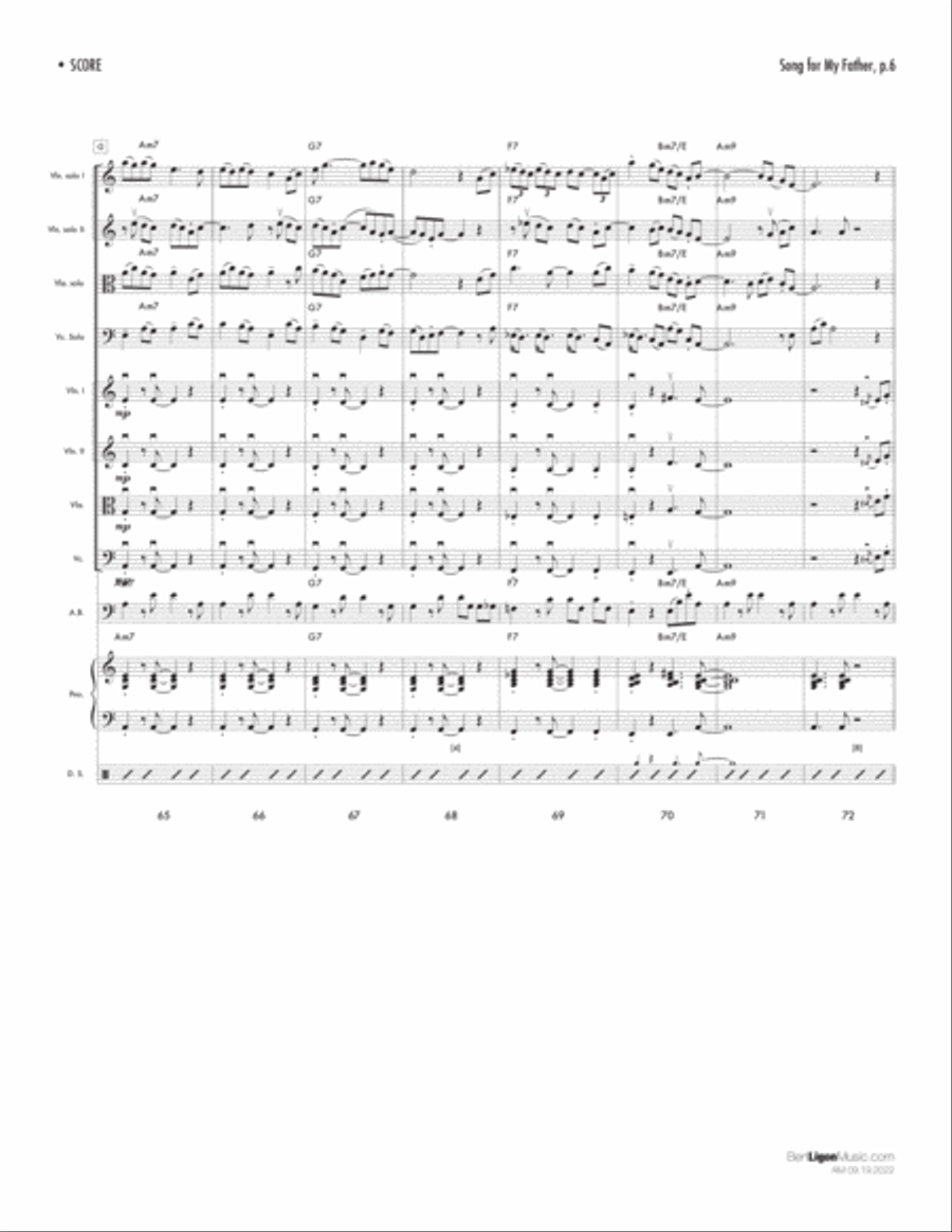 Song For My Father Set of Parts scores gallery preview page 6