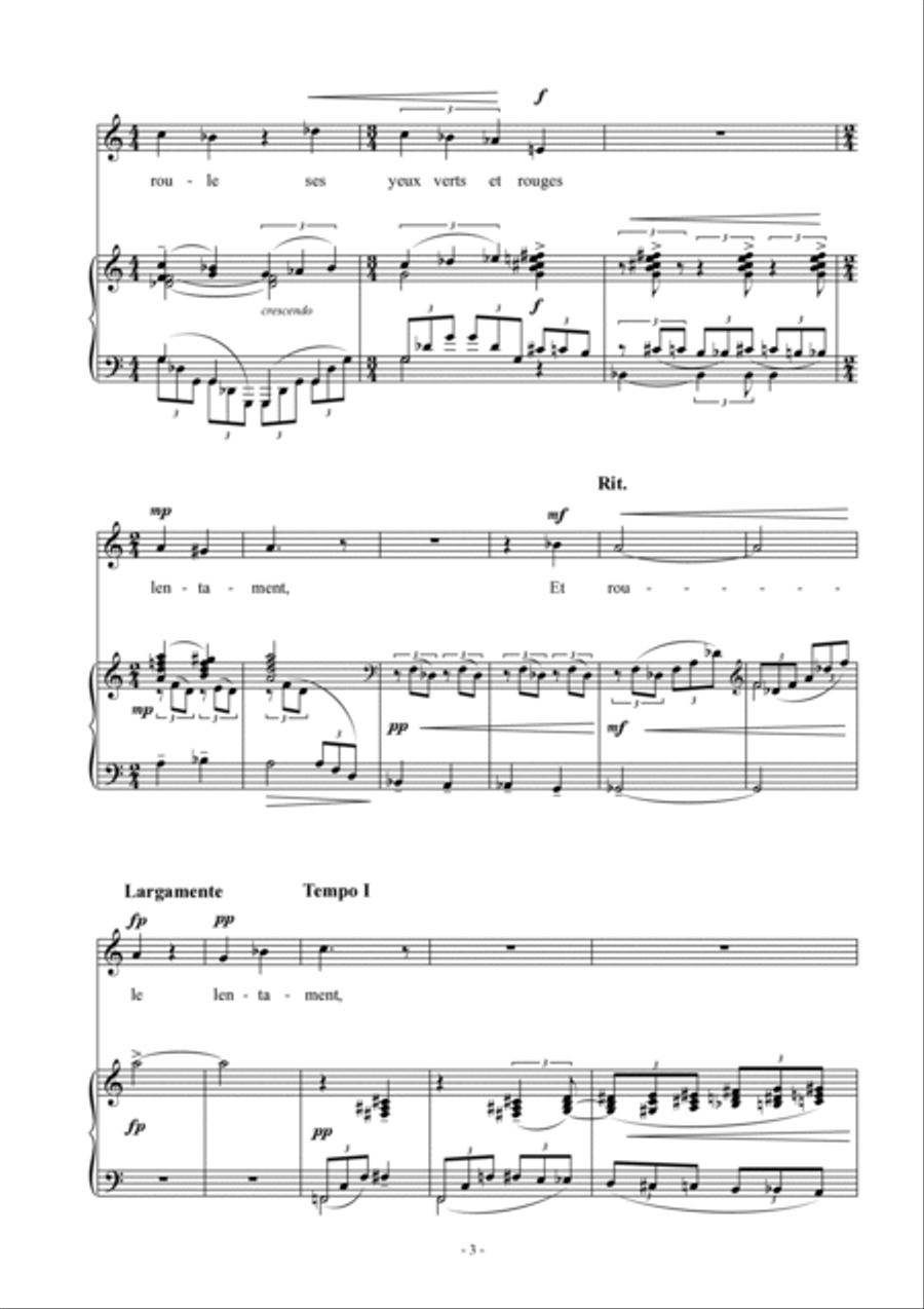Alberto Cara : Le bruit des cabarets (ES-20-061) Voice scores gallery preview page 5