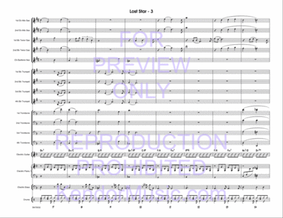 Lost Star (Full Score) Lost Star (Full Score) Jazz Ensemble scores gallery preview page 4