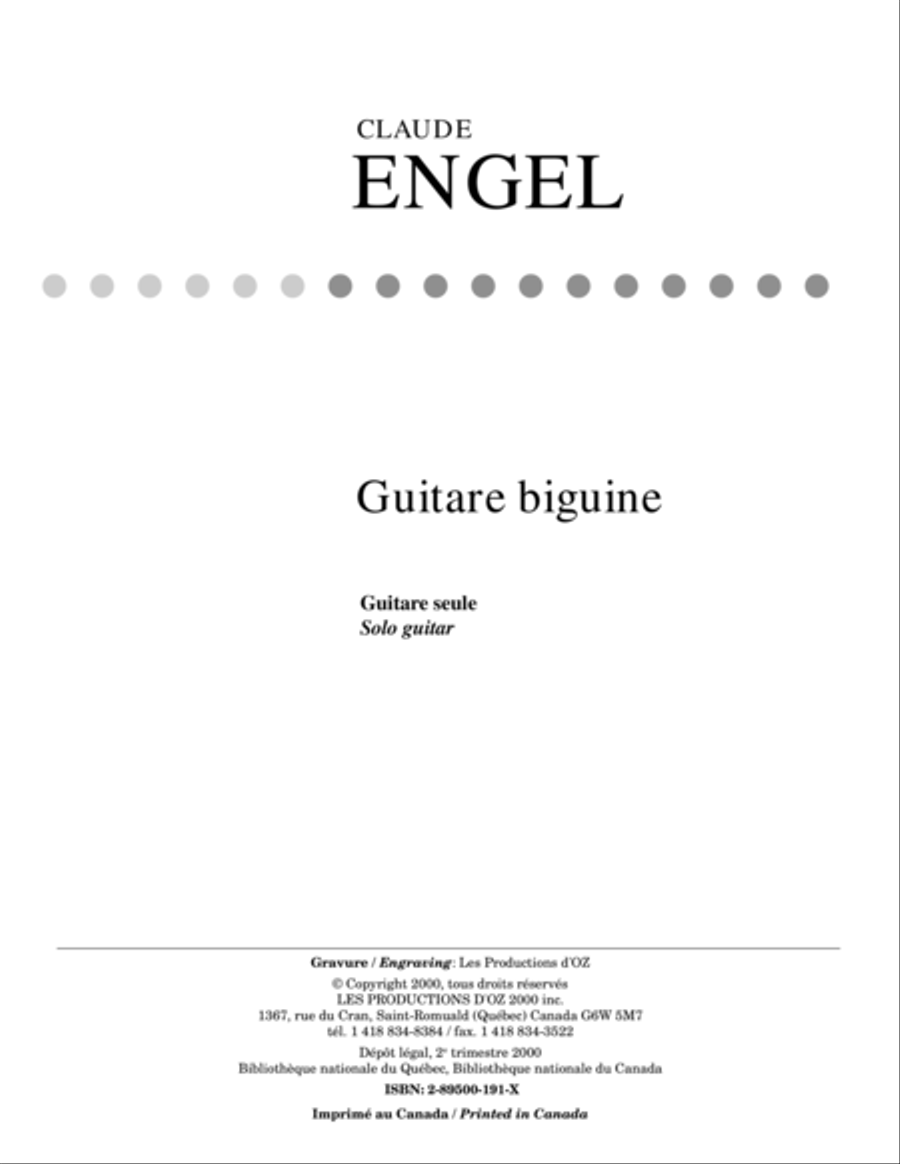 Guitare biguine Guitare biguine Classical Guitar scores gallery preview page 1