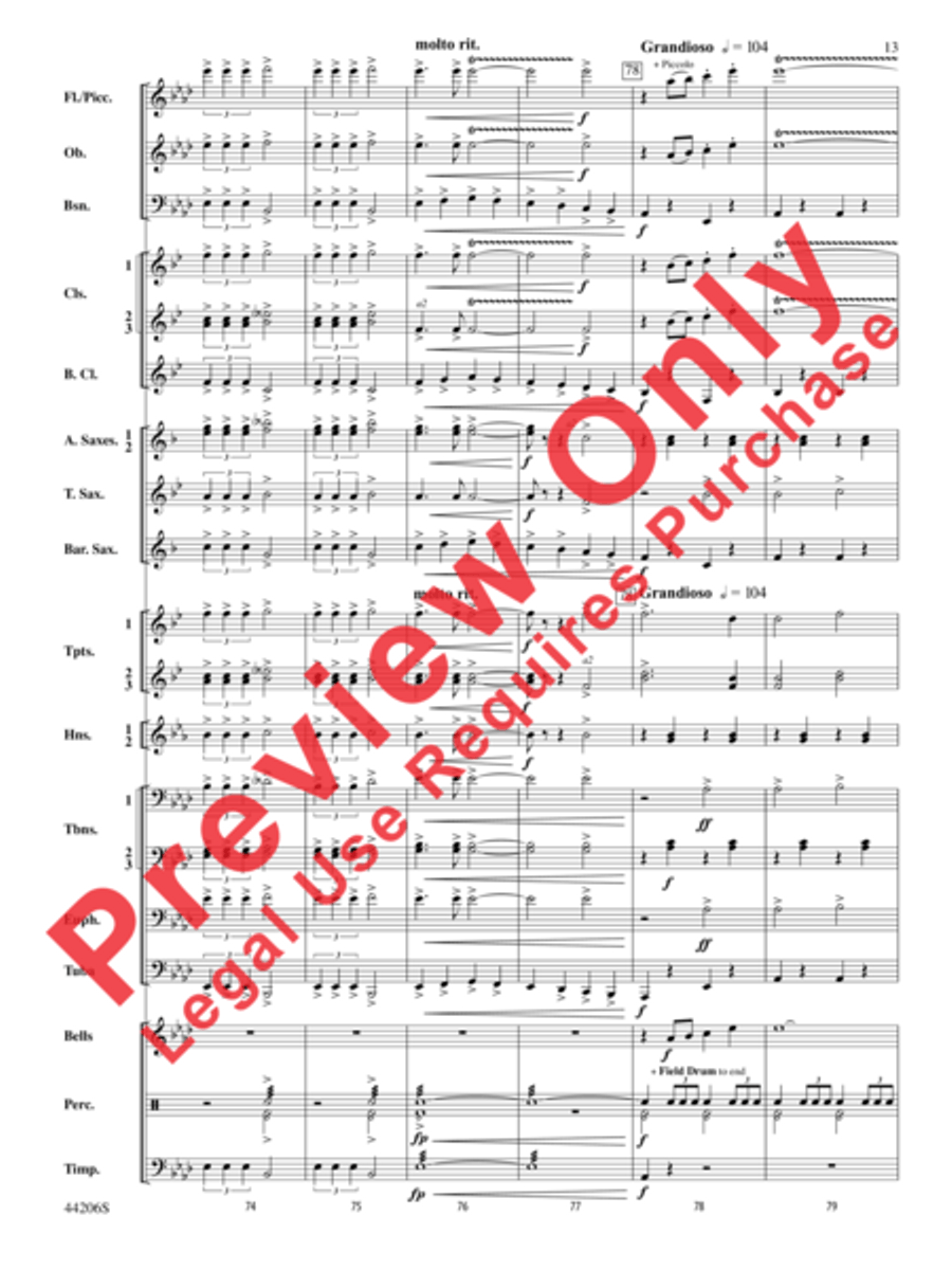 March America Concert Band scores gallery preview page 14
