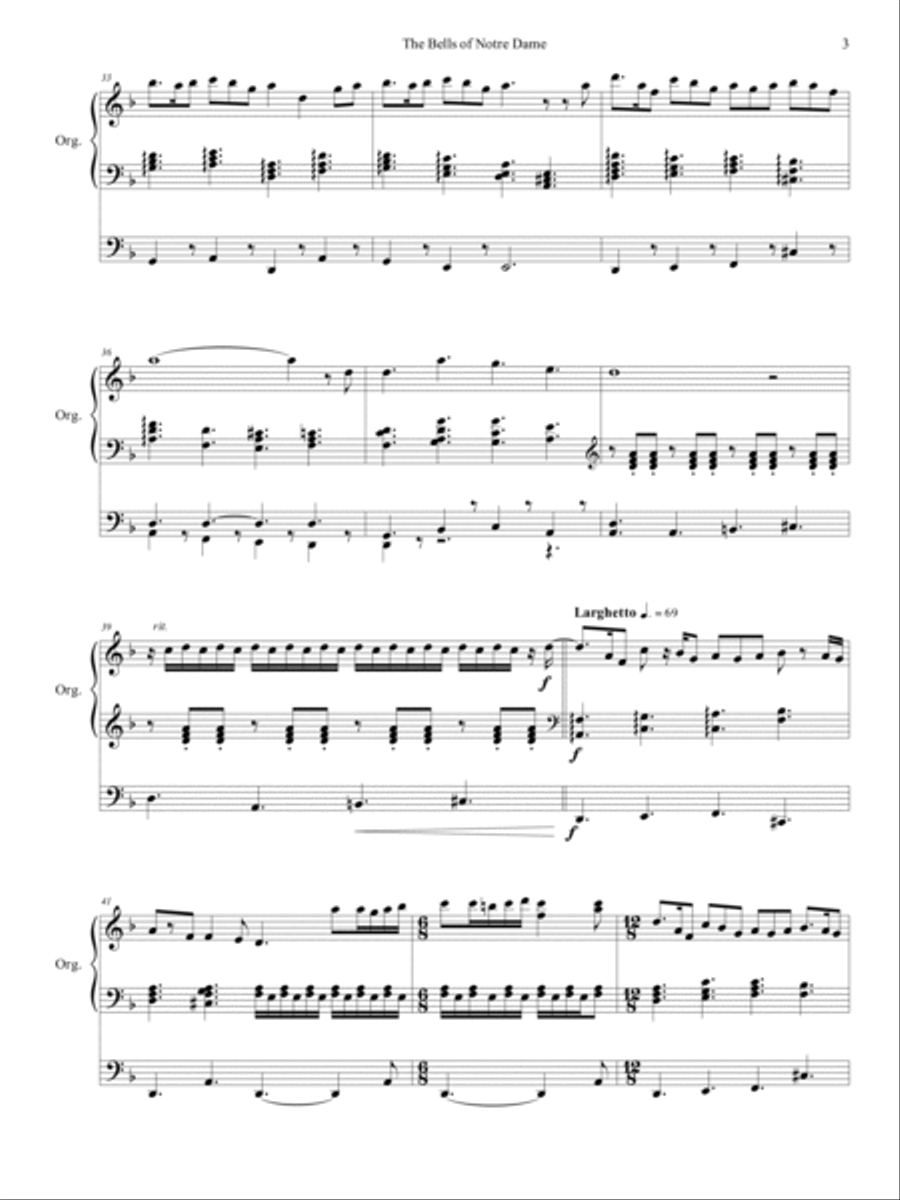 The Bells Of Notre Dame Organ Solo scores gallery preview page 4