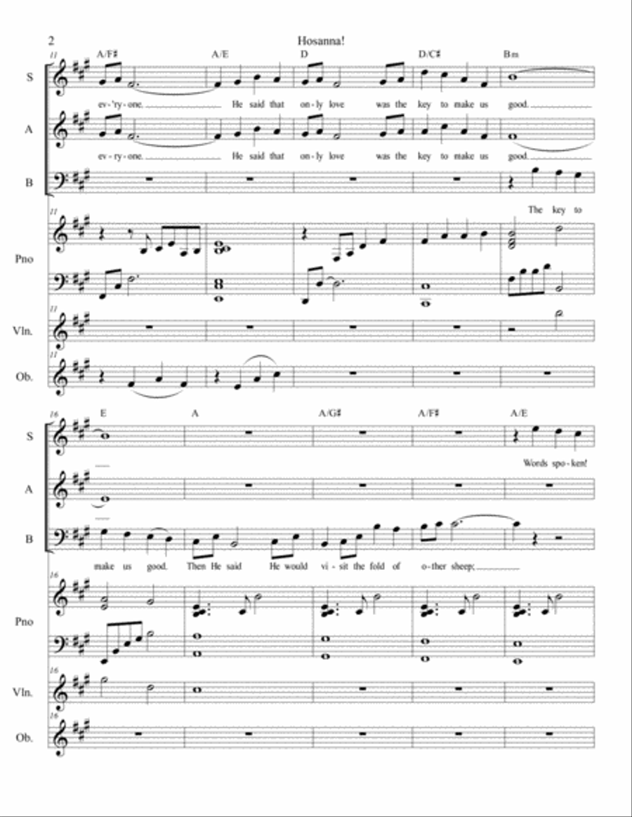 Hosanna (Full Score & Parts) Chamber Orchestra scores gallery preview page 4