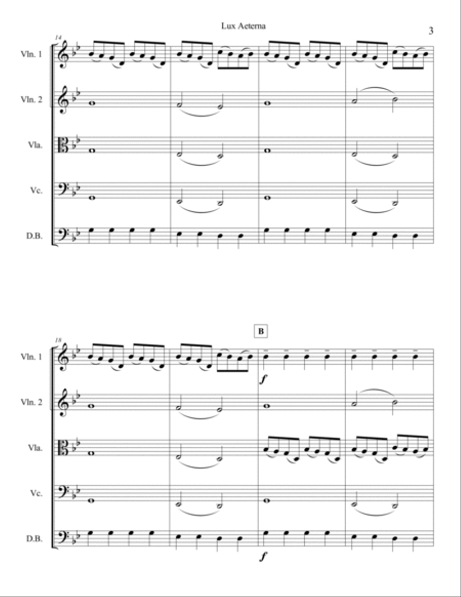 Lux Aeterna String Orchestra scores gallery preview page 4