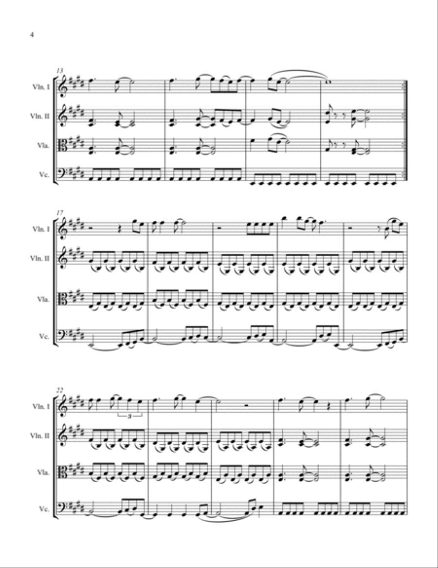 Don't Stop Believin' String Quartet scores gallery preview page 5