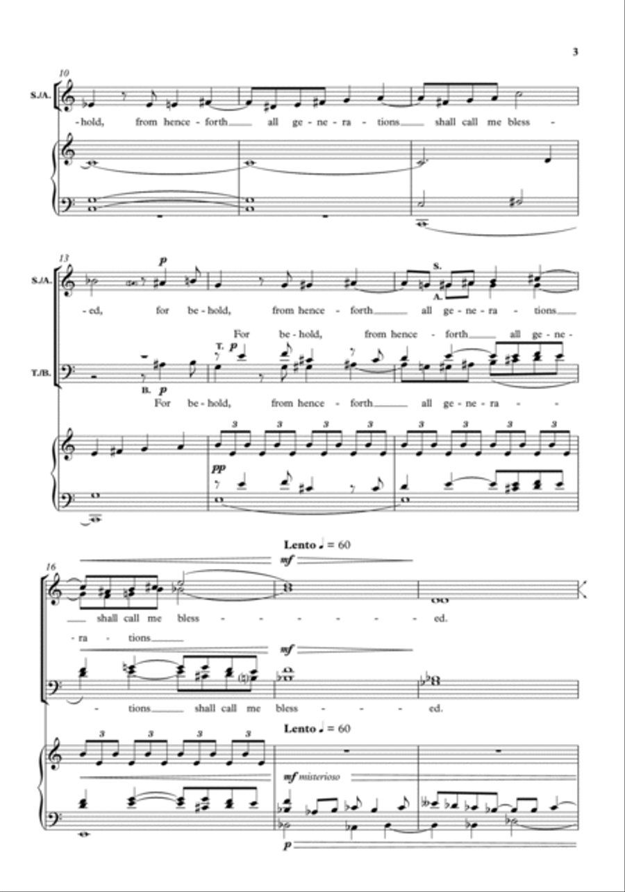 Magnificat and Nunc Dimittis 4-Part scores gallery preview page 4