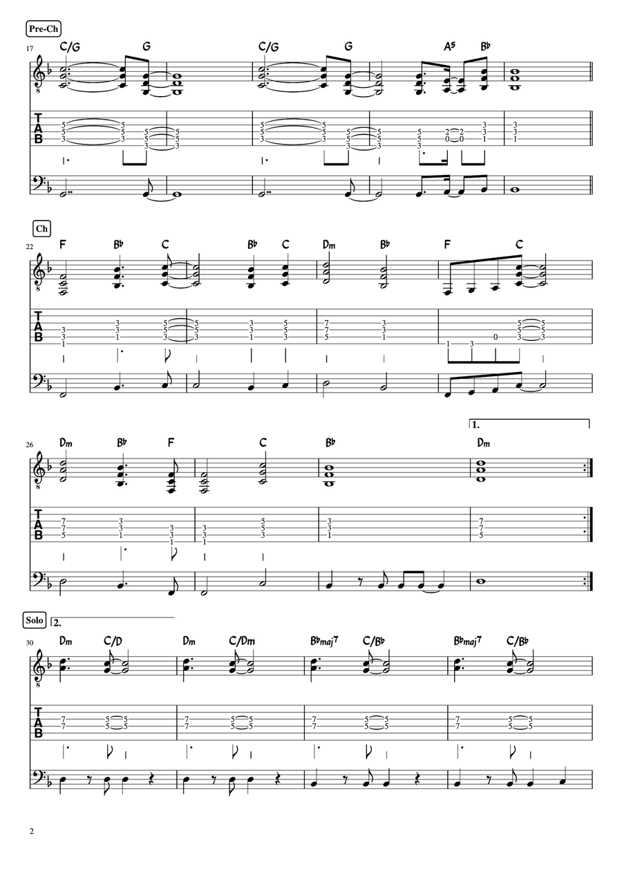 Reason To Live Reason To Live Bass Guitar Tablature scores gallery preview page 2