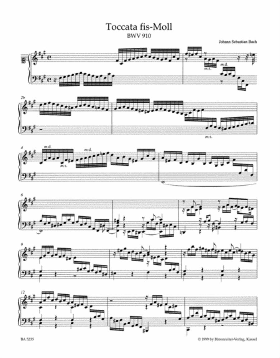 Toccatas BWV 910-916 Piano Solo scores gallery preview page 2