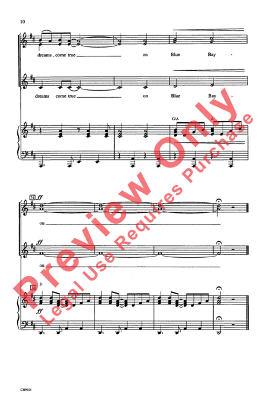 Blue Bayou Women's Choir scores gallery preview page 10