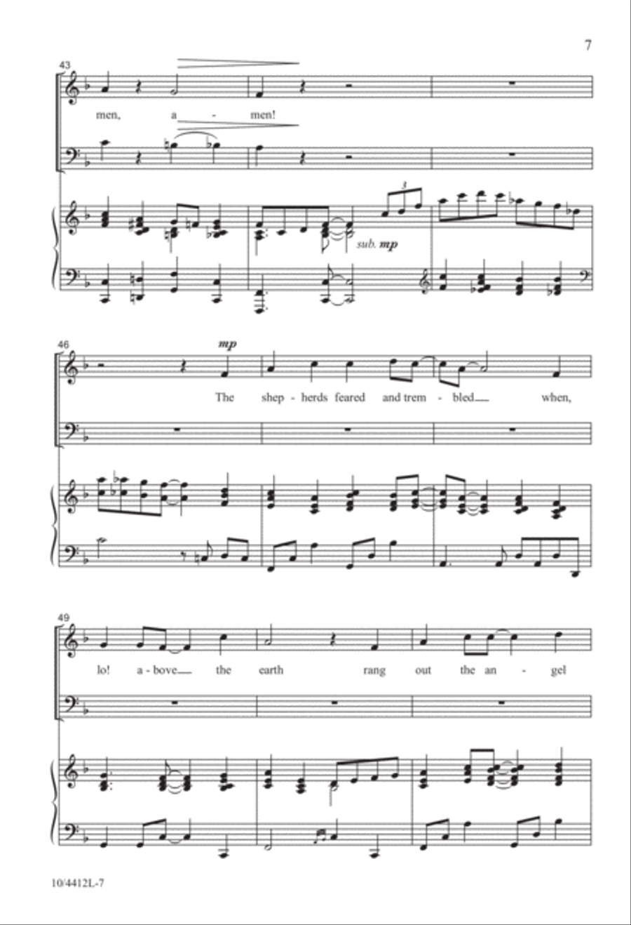 Amen! Tell It on the Mountain! 4-Part scores gallery preview page 7