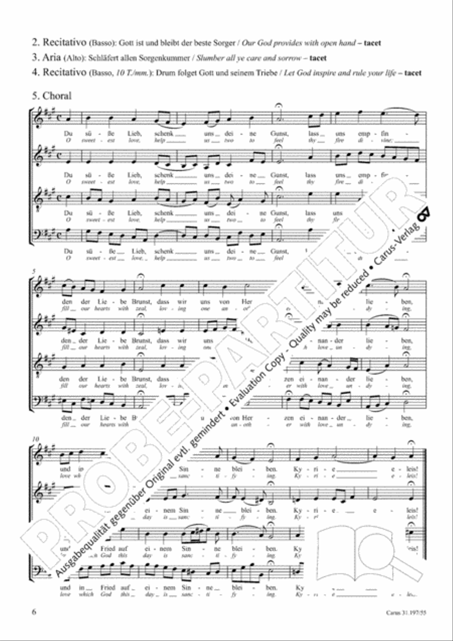 Rest thy faith on God the Lord (Gott ist unsre Zuversicht) 4-Part scores gallery preview page 7
