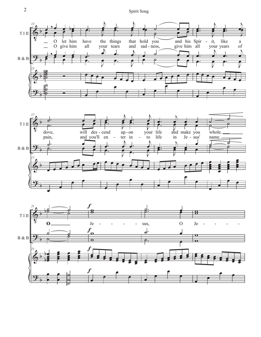 Spirit Song TTBB scores gallery preview page 2