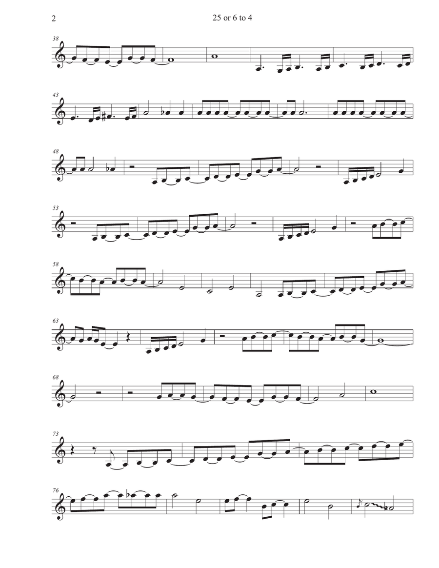 25 Or 6 To 4 Trumpet Solo scores gallery preview page 2
