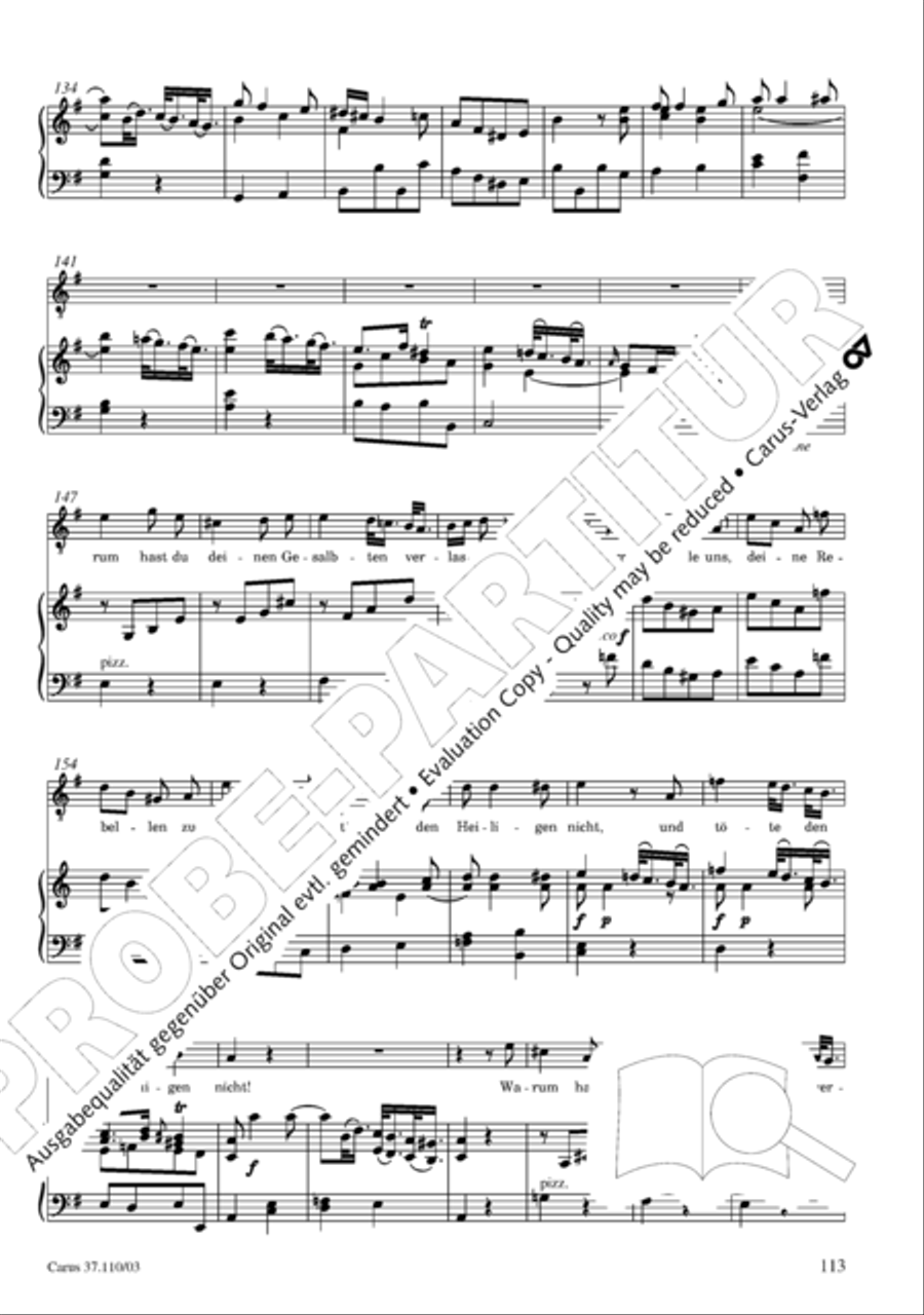 Markuspassion. Werkausgabe Reihe 1, Bd. 7 (Homilius) 4-Part scores gallery preview page 120