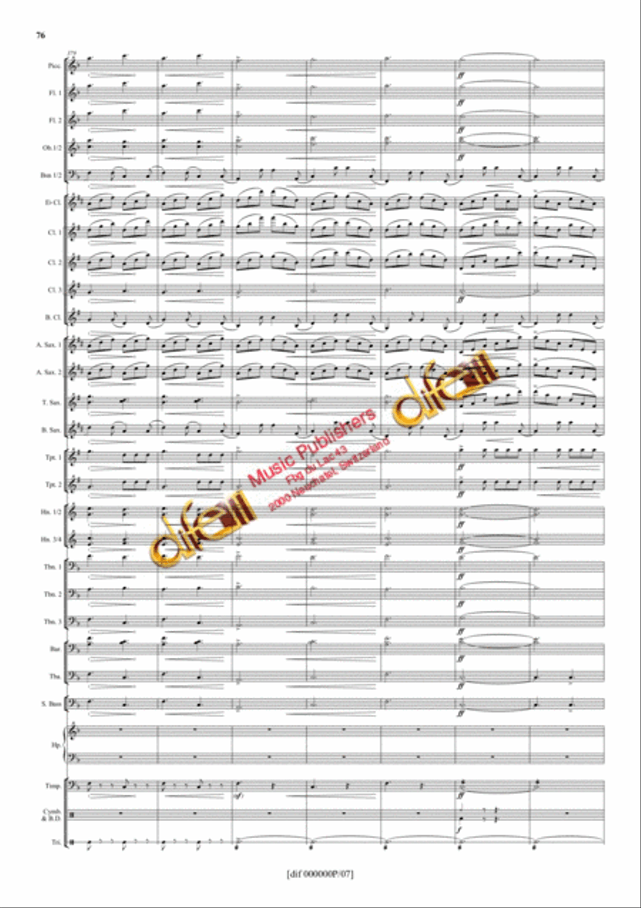 La Moldau Concert Band scores gallery preview page 75