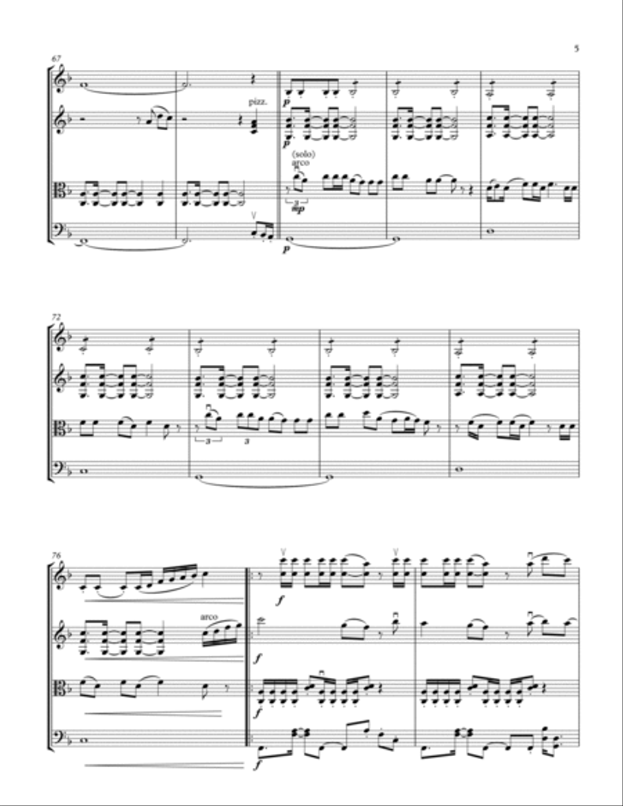 Shake It Out String Quartet scores gallery preview page 5