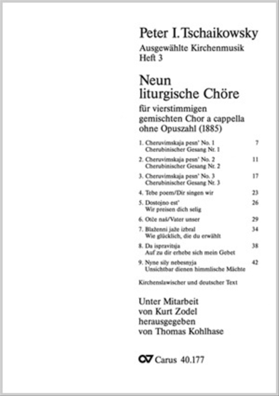 Ize Cheruvimy (Die wir die Cherubim geheimnisvoll darstellen) 4-Part scores gallery preview page 1